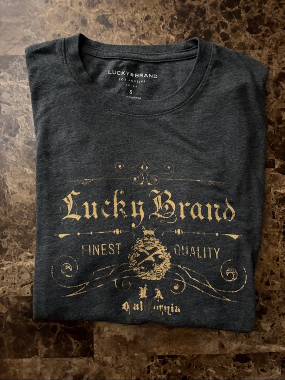 Lucky Brand NWOT Short-Sleeve Graphic Tee Charcoal